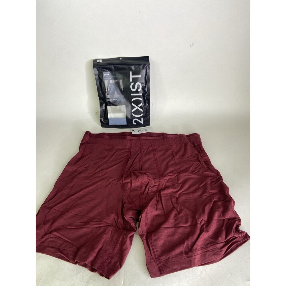 2xist Modal Luxe Boxer Brief 6in Underwear Cordovan Red Mens Size S